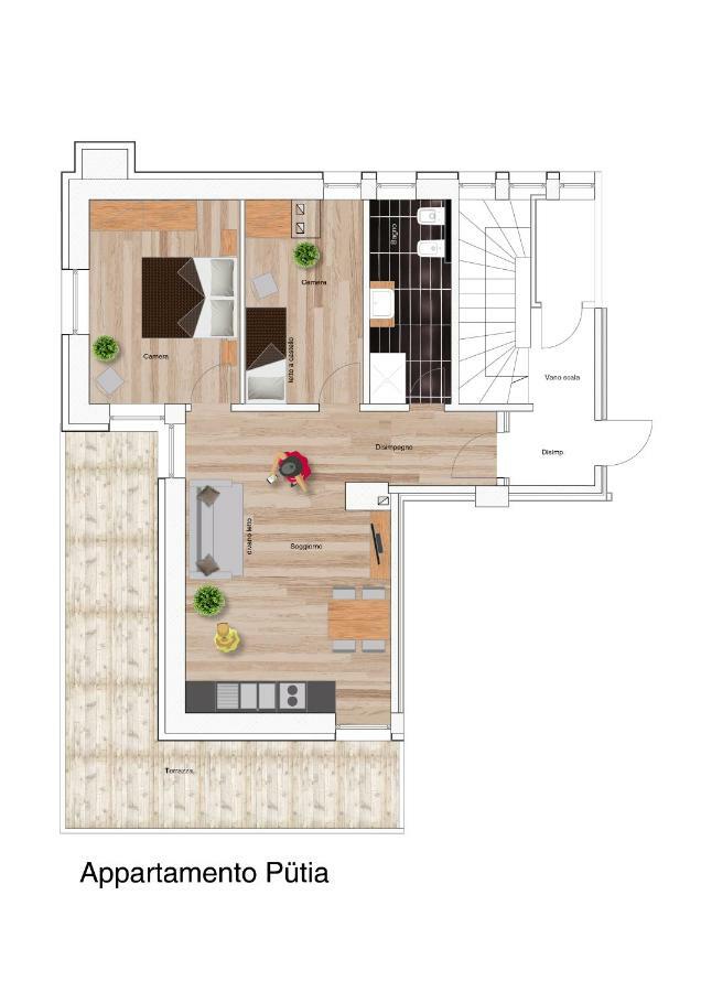 Ciasa Mael Dolomites Apartments La Valle Eksteriør billede