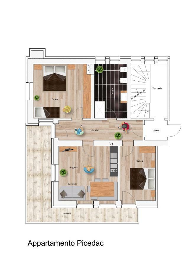 Ciasa Mael Dolomites Apartments La Valle Eksteriør billede